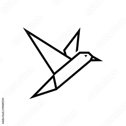 Origami paper plane vector illustration flying in the sky symbolizing travel and creativity