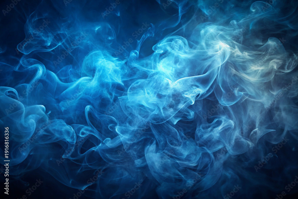 Fototapeta premium A striking cloudy abstract background with a prominent blue tone. Bright. Background material. Graphic material.