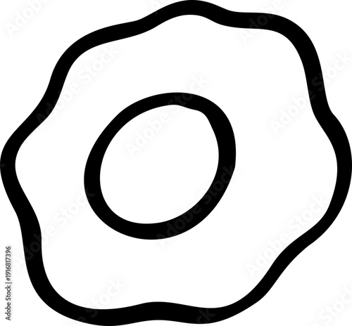Fried Egg Hand Drawn