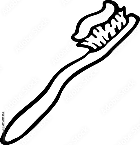 Doodle Toothbrush Hand Drawn