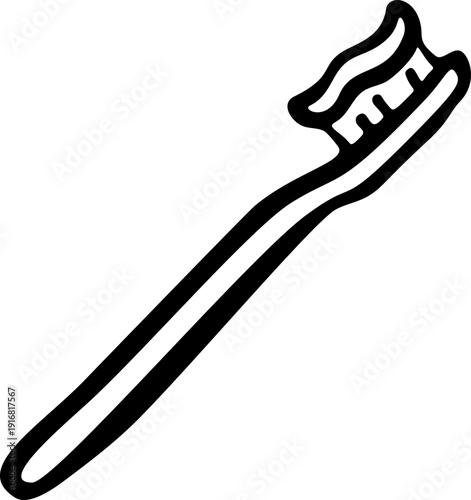 Hand Drawn Toothbrush Doodle
