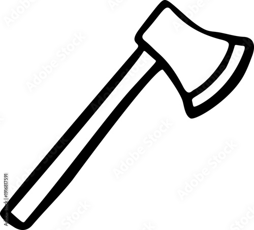 Hand Drawn Axe Outline