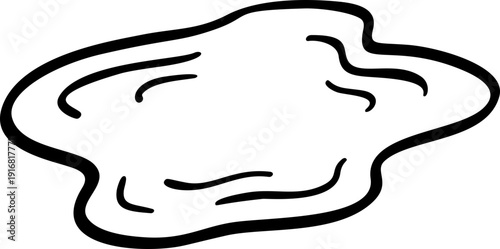 Water Puddle Hand Drawn