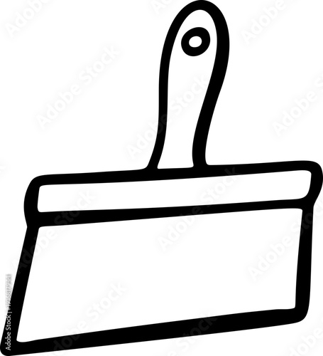 Putty Knife Hand Drawn Doodle