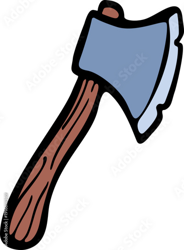 Cartoon Axe Hand Drawn