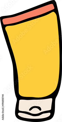 Cosmetic Tube Hand Drawn