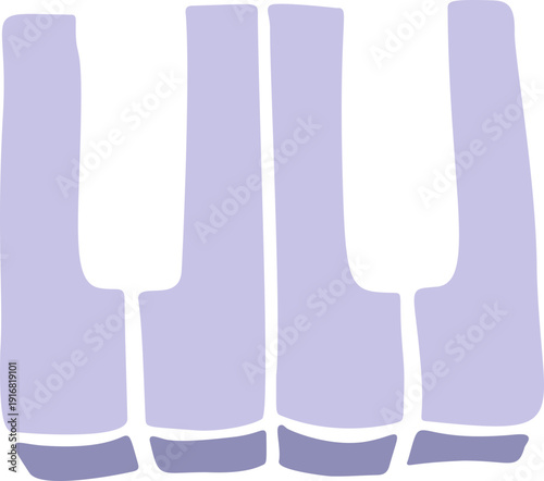 Hand Drawn Piano Keys Doodle