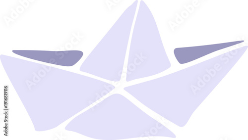 Paper Boat Cutout Icon