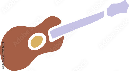 Abstract Guitar Hand Drawn