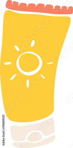 Cartoon Sunscreen Tube Doodle