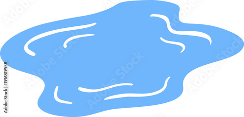Water Puddle Hand Drawn