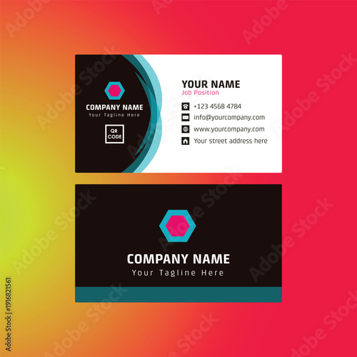 Modern creative business card or visiting card design template