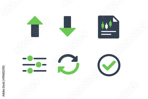 Sliders arrow icon no simple sell clean investment down vector order generation