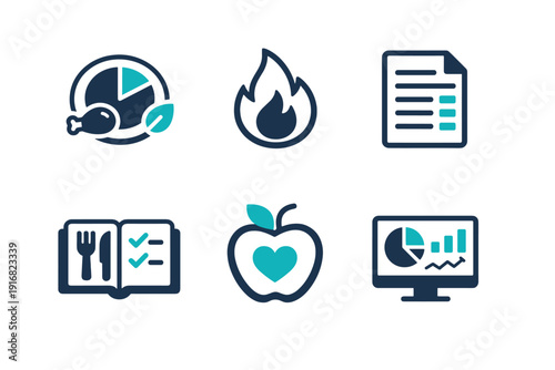 Generation simple no dashboard healthy counter icon chart scalable image letters label