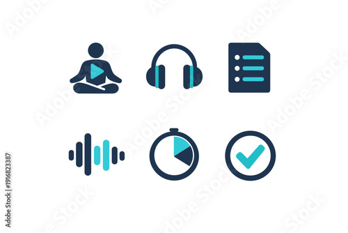Voice no simple audio white vector clean letters generation completion image icon
