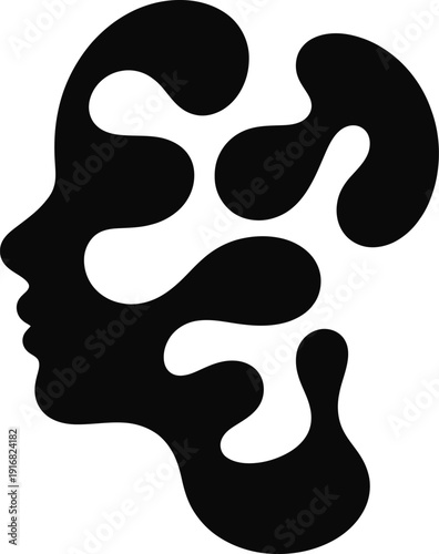 Black and white footprint silhouette icon isolated on white background vector illustration