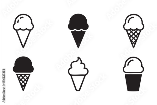Cafe Menu Ice Cream Scoop Icon Pack