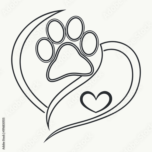 Elegant pet brand emblem featuring a sleek canine profile showcasing luxury and sophistication perfect for upscale pet businesses