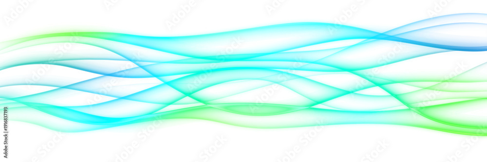 Fototapeta premium Vibrant Green Blue Abstract Stream Design Element