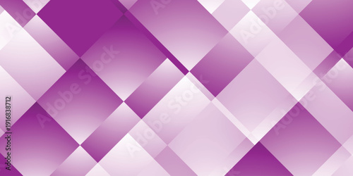 Abstract purple geometric pattern with a modern design featuring a diagonal arrangement of diamond shapes and gradient color fills ideal for