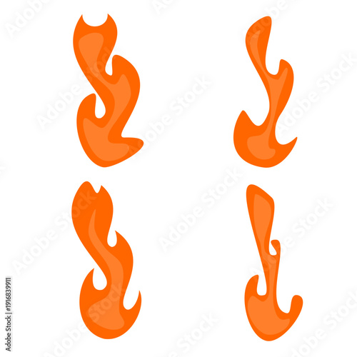 fire blaze flat icon energy burn