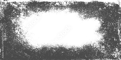 Grunge Frame with Old Scratched Surface, Distressed Texture Overlay for Vintage Design.