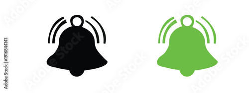 Alert notification bell icons in two distinct colors.