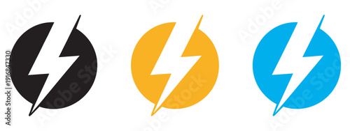 Flash power icon set, lightning icons collection, electricity symbol, thunderbolt icon, bolt, energy, power, voltage sign, electric, spark, electric charge, energy symbol, current, high voltage