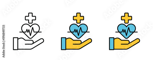 Medicare Icon, Comprehensive Symbol For Health Coverage Medical Assistance And Senior Care Services In Vector Format Suitable For Web, App, And Public Health Materials.