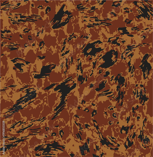 Leopard print. Vector seamless pattern. Animal skin background with black and brown spots on beige backdrop. Abstract exotic safari texture. Jaguar, leo, puma cheetah fur pattern. Repeat design