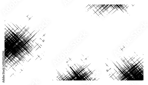 Abstract crosshatch texture background with hand drawn hatching lines and grunge elements