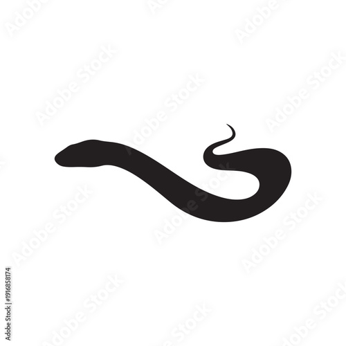 Black Snake silhouette vector illustration