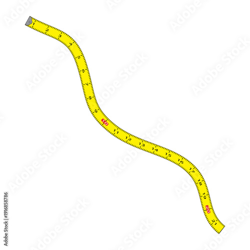 cartoon measure tape isolated on white background