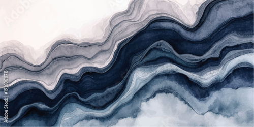 A seamless blue abstract background featuring a wavy water surface texture with flowing ripples and liquid curves designed as an elegant ocean wallpaper.