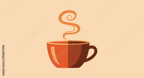 Steaming Coffee Cup Icon