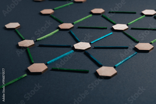 Photos Decentralized network structure distributed organization system without central