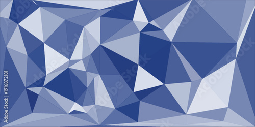 Abstract low poly background of triangles in blue colors.EPS10