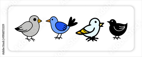 Hand-Drawn Flower with Text Labels Birth April Month Flowers with Eggs, Birds, Cartoon Bees, Flourish,  Rabbits, Script