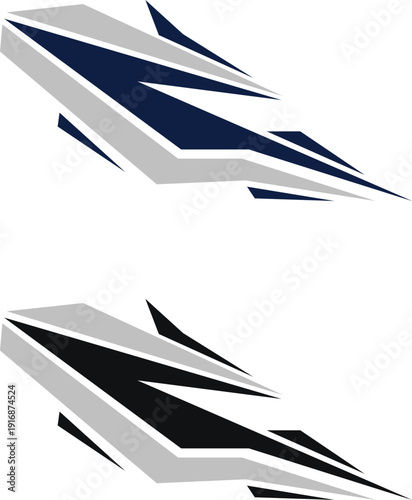 Racing motorcycle sticker design with speed stripes, Sport bike racing decal graphic vector Illustration.