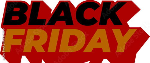 Black Friday sale badges and discount labels icon collection in red and yellow colors isolated on white background, shopping promotion tags, sale stickers, ecommerce banner.