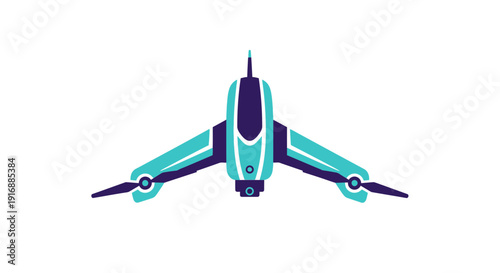 Futuristic Drone with Camera, Aerial Photography Technology