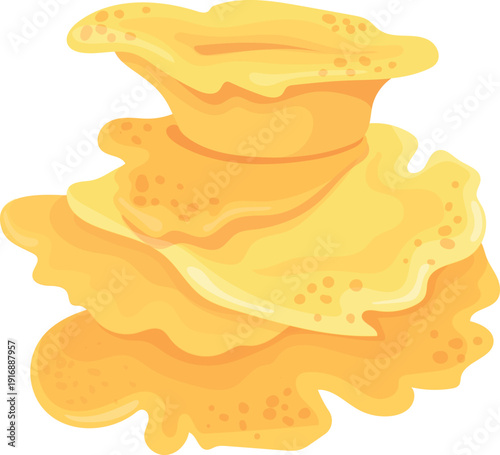 Costal underwater plant. Ocean yellow plate coral