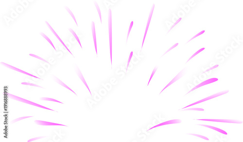 Firework burst. Pink night show color icon