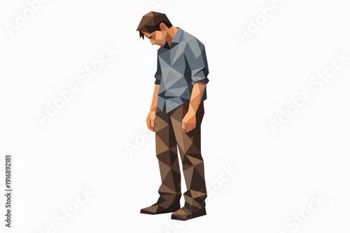 Man feeling sad, experiencing depression, loneliness and mental health struggles