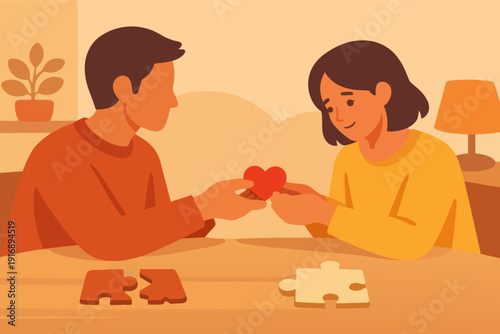 People sharing a heart illustrating care, relationships, love, and support