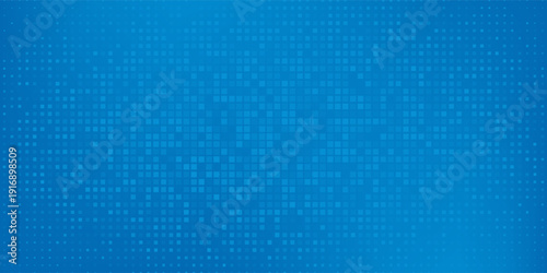 Blue Tech Finance Fintech Background Abstract Pixel Pattern. Abstract Business Tech Science Vector Backdrop.
