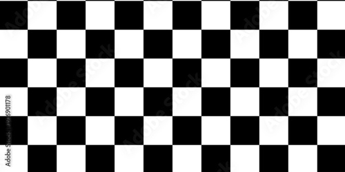 Black and white checkered pattern, Checkerboard seamless pattern