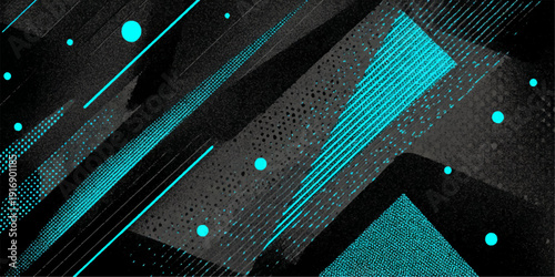 Geometric Abstract Background with Bold Modern Shapes