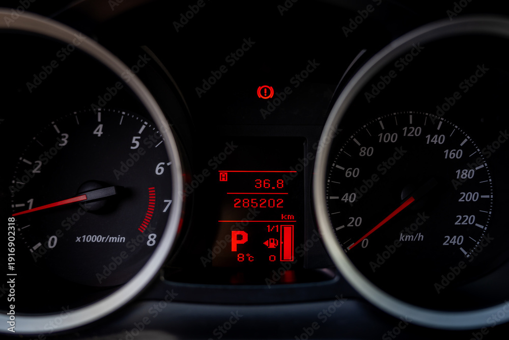 Fototapeta premium Car Dashboard Instrument Panel