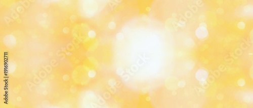 Obraz na plátne Bright and vibrant abstract yellow background with bokeh lights and soft glowing